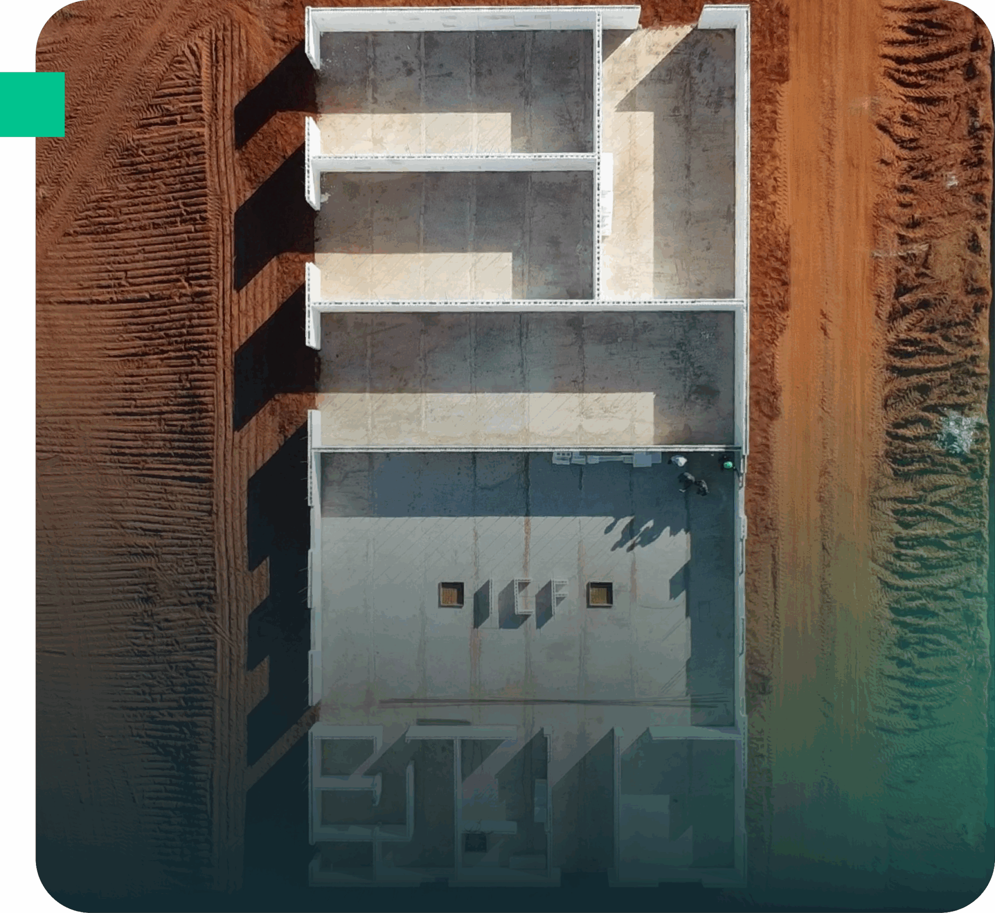 Vista aérea - Estrutura em Sistema ICF iForms