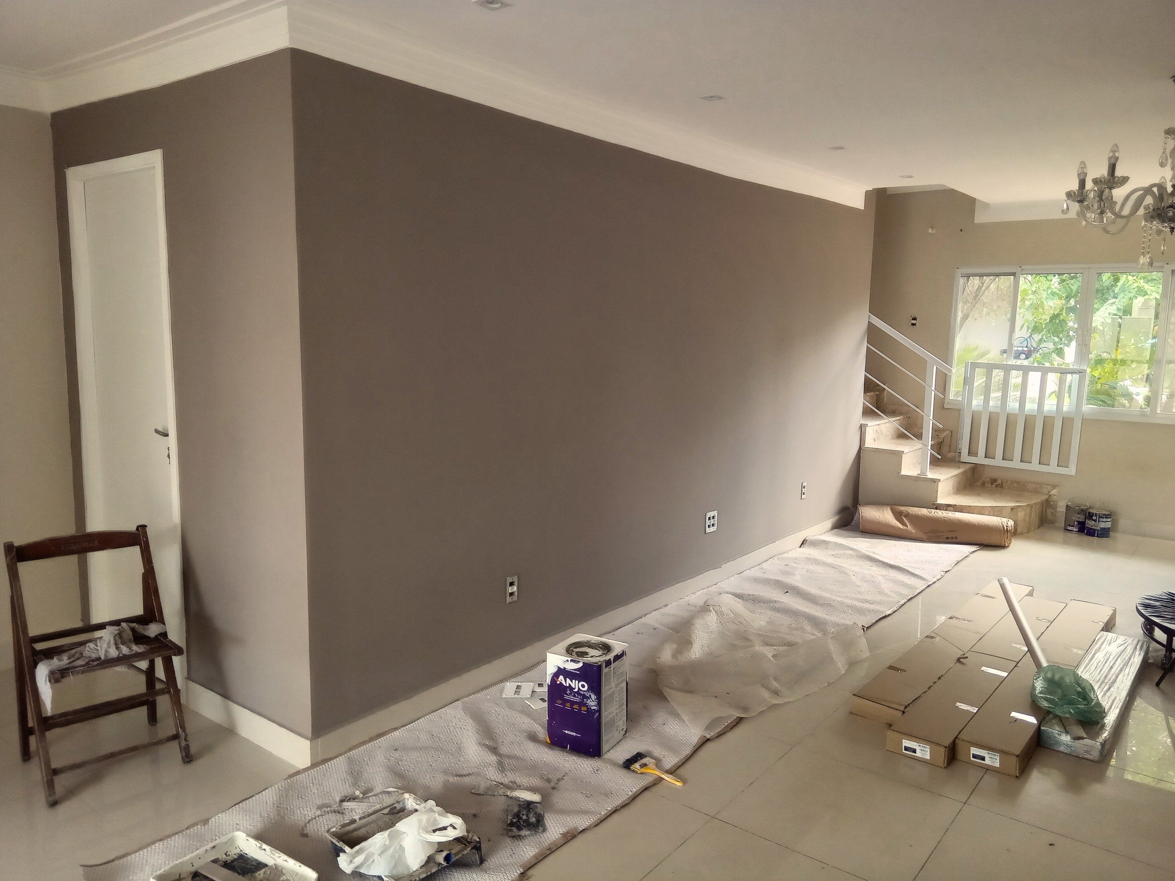 Pintura Interna - Acabamento em Tons Bege