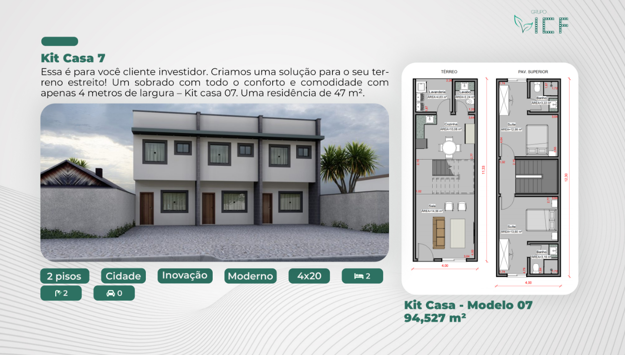 Kit Casa 7 - Modelo 07 - 94,527 m²